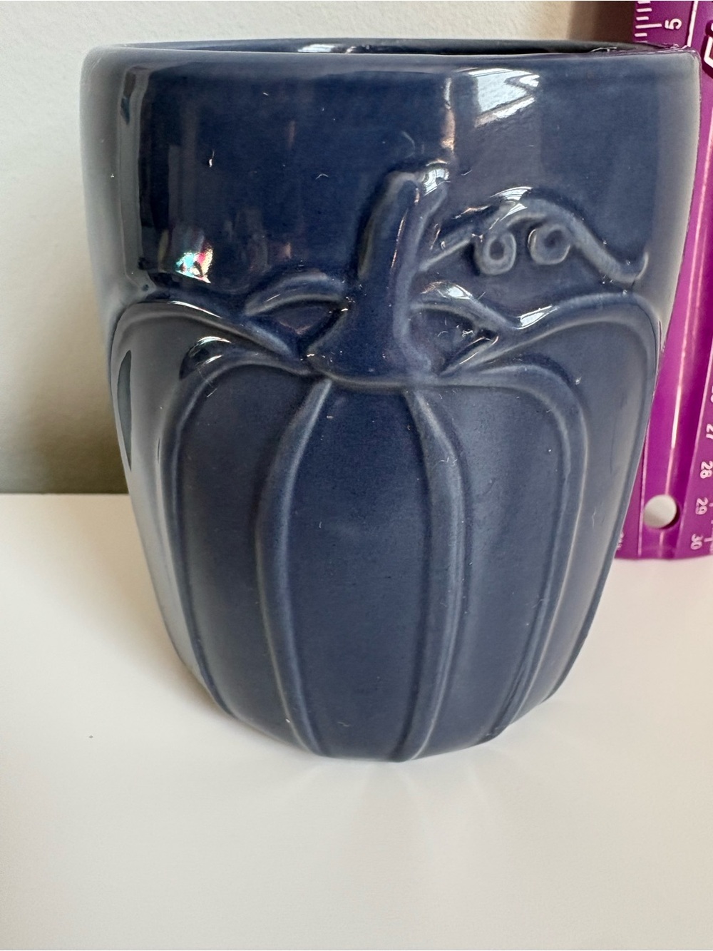 Blue Pumpkin Ceramic Planter / Fall Decor 🍂